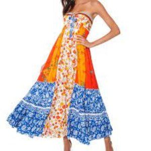 Free people Golden Dreams Sz XS Maxi Dress